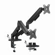 Monitor Desktop Stand Gembird for 2 Monitors Full Motion with USB Ports Black