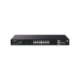 Tenda Switch 16Port Gigabit 2xGE 2xSFP PoE 250W TEG2220P за управување со облак, монтиран на рекет