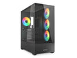ATX Midi Tower куќиште Sharkoon AK6 црно ARGB со 2 USB 3.0, Type-C USB 3.2, 4 вентилатори од 120mm