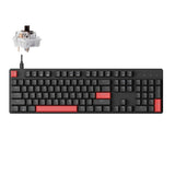 Тастатура Keychron Lemokey X2 со целосна големина QMK/VIA, жичен механички прекинувач во кафеава боја - црна