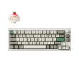 Тастатура Keychron Q2 Max 65% Безжично заменливо RGB позадинско осветлување Gateron Jupiter Црвен прекинувач - Бела 