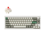 Тастатура Keychron Q2 Max 65% Безжично заменливо RGB позадинско осветлување Gateron Jupiter Црвен прекинувач - Бела 