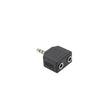 Аудио адаптер Sbox 3.5 mm машки кон 2 x 3.5 mm женски