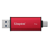 Надворешен SSD Kingston Dual Portable 1TB USB 3.2 Gen 2 и Type-C 1050MB/s Црвен