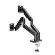 Monitor Desktop Stand Gembird for 2 Monitors Full Motion Desk Mount Black