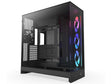 ATX Midi Tower куќиште NZXT H9 Flow (2025) RGB црно со USB 3.2, тип-C, 1x 420mm (F420 RGB), 1x F120Q