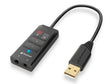 USB во аудио адаптер Sharkoon SB2 со микрофонски приклучок - надворешна HD звучна картичка, опкружувачки ефекти