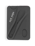 Alix Avien Black Lipstick Compartment Silicone Phone Card Holder – Silky Care Lipgloss Silicon Case Black