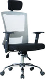 Office chair CONFERENCE with headrest ( BLACK & WHITE)