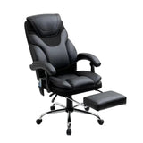 Office chair PREMIER with MASSAGE + Footrest mesh ( BLACK )
