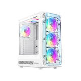 GameMax Computer Case Starlight 2 White Premium Mid Tower ATX PC Case
