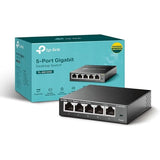 TP-Link TL-SG105S 5-портен гигабитен десктоп преклопник 