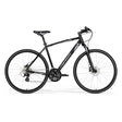 MERIDA 22 CROSSWAY 500 GLOSSY BLACK/MT SILVER 700C