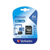 VERBATIM MICRO SDXC 64GB PREMIUM INC. АДАПТЕР КЛАСА 10 