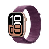 Apple Watch S10 GPS 46mm Rose Gold Alu Case with Plum Sport Loop