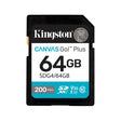 Kingston 64GB SDXC Canvas Go Plus 200/100 MB/s Читање/Запишување 