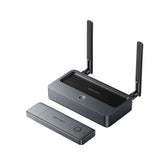 VENTION Безжичен HDMI на HDMI + VGA + 3,5mm TRS + USB-C предавател и приемник за претпријатија, сива легура на алуминиум
