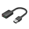 VENTION 2-port USB надворешна звучна картичка 0.15M црна