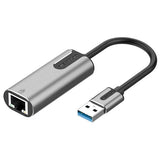 VENTION USB-A на Gigabit Ethernet адаптер 0,15M, сив, тип од алуминиумска легура