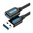 VENTION USB 3.0 A машки на А женски продолжен кабел 1.5M црн PVC тип