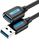VENTION USB 3.0 A машки на А женски продолжен кабел 2M црн ПВЦ тип