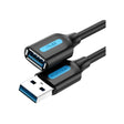 VENTION USB 3.0 A машки на A женски продолжен кабел 3М црн ПВЦ тип