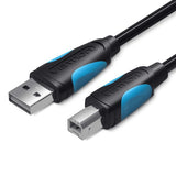 VENTION USB 2.0 A машки на B машки кабел за печатач 1.5М црн ПВЦ тип