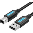 VENTION USB 2.0 A машки на B машки кабел за печатач 3M црн PVC тип
