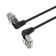 VENTION Cat6A UTP Ротационен десен аголен етернет лепенка кабел 1M црн тенок тип