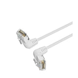 VENTION Cat6A UTP Ротирачки Етернет Пач Кабел со десен агол 1M Бел Тенок тип