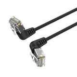 VENTION Cat6A UTP ротирачки десноаголен етернет лепенка кабел 2M црн тенок тип