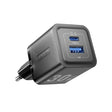 VENTION GaN полнач 2-портен USB (C + A) (30W/30W) ЕУ-приклучок црн