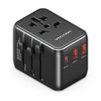 VENTION Универзален патен адаптер 3-порти USB (C + A + A) (20W/18W/18W) црн