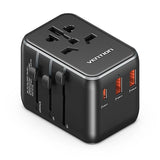 VENTION Универзален патен адаптер 3-порти USB (C + A + A) (20W/18W/18W) црн