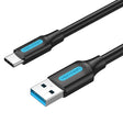 VENTION USB 3.0 A машки на Type-C машки кабел 1M црн ПВЦ тип