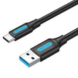 VENTION USB 3.0 A машки до Type-C машки кабел 1.5M црн PVC тип