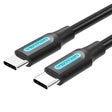 VENTION USB Type-C машки на Type-C машки 3A кабел 1M црн PVC тип