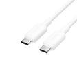 VENTION USB Type-C Машки на Type-C Машки 3A Кабел 2М Бел PVC Тип