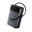 VENTION Power Bank 20000 mAh (USB-C + USB-C/USB-A) со вграден USB-C кабел 65W сив LED дисплеј тип