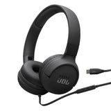JBL T 520C USB-C црни слушалки со кабел