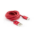 SBOX USB 2.0 AM до TYPE-C кабел од 1.5м, плетен, црвен
