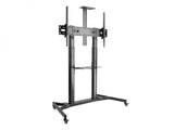 Mbajtëse TV në dysheme SBOX FS-3610 60"-100" me rrota, menaxhim kabllosh, raft