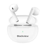 Слушалки Blackview AirBuds 6 бели TWS, микрофон, IPX7, BT 5.3, поништување на бучава, допир со футрола за полнење