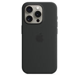 Силиконска футрола за Apple iPhone 15 Pro со MagSafe - црна