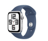 Apple Watch SE GPS 40mm сребрено алуминиумско куќиште со тексас спортски ремче - S/M