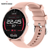 North Edge Healthcare Watch NL02C Pro Pink со монитор за крвен притисок, отчукувања на срцето и спиење
