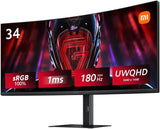 Monitor 34" Xiaomi Mi G34WQi Gaming 3440 x 1440 Curved VA 180Hz 1ms 2xDP/2xHDMI Freesync Premium