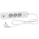 ШНАЈДЕР ПРОДОЛЖЕН КАБЕЛ 3С+2USB/1.5М БЕЛ