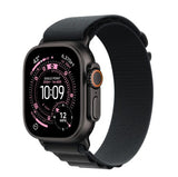 Apple Watch Ultra 3 GPS + Cellular 49mm, kasë titani e zezë me rrip Alpine të zi - Medium