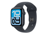Apple Watch SE 3 GPS 44mm Midnight алуминиумско куќиште со Midnight Sport ремен - M/L
